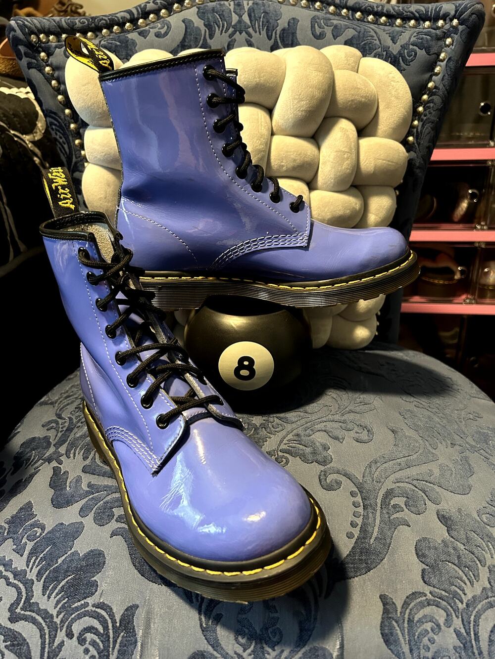 Dr Martens 1460 Hyacinth Blue Patent Leather size 8/EU 39